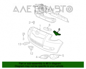 Front bumper mount right Toyota Yaris 07-12