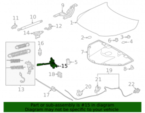 Lexus RX 23-26 Japan-built hood release lever