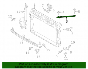 TV bar eyelash left VW Golf 15-