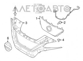 Radiator grill bare Nissan Leaf 18-22 for radar and camera