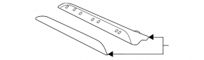 Subaru Forester 19-24 SK right front panel trim, black with gray, scratches