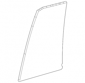 Lexus LX 22-26 rear left triangle door glass