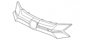 Radiator grille molding central grill Honda HR-V 16-18