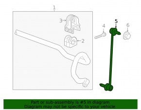 Front stabilizer bar link left Chevrolet Malibu 16-23