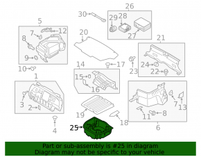 Trunk tray Hyundai Sonata 11-15 hybrid type 2