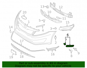Front bumper mount left Kia Optima 11-13 prerest