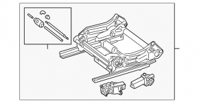 Left passenger seat runner for Mercedes W213 E 17-23 without frame