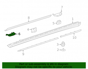 Front right threshold plug for Mercedes W213 E 17-23
