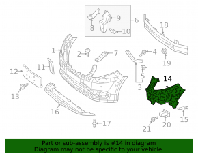 Front bumper bracket left Mercedes Metris W447 16-23