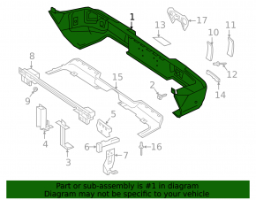 Bare rear bumper G-class W463 G63 AMG 19-24