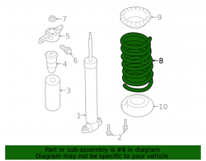 Lincoln MKZ 13-20 rear left spring, blue stiffness