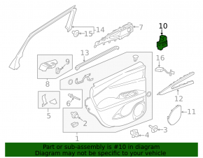 Rear Left Window Regulator Lincoln Nautilus 19-23
