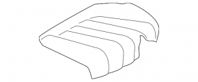 Lower passenger seat trim for Mazda 6 18-21, black leather with ventilation