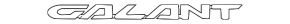 Emblem inscription GALANT rear trunk lid Mitsubishi Galant 04-12