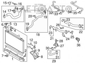 Upper cooling pipe Mazda 6 13-21
