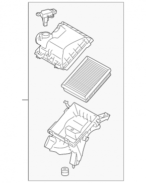 Lexus CT200h 11-17 air filter housing without flow meter