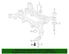 Rear subframe mounting bolt 4pcs set Subaru Outback 20-25