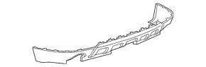 Rear bumper lip Chevrolet Equinox 10-15 prerest for one pipe