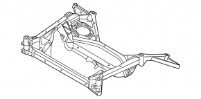 Front subframe for BMW 2 Series G42 2023-2025 M3. M4. Base, Competition, Coupe, Rwd, with m, 2023-2025, M2. Csl