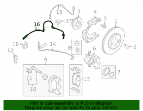 ABS Sensor Front Right Mini Cooper Countryman R60 10-16