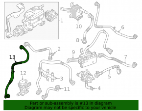 Cooling system hose Kia Niro 23-26 EV, on the valve