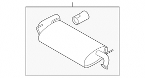 Muffler rear with barrel Subaru Impreza WRX GH 08-11 5d 2.5T manual