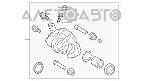 Rear right support Toyota Highlander 20- electric
