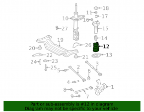 Rear right spring for Lexus ES350 07-12, two blue ones