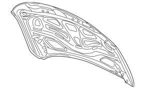The bare hood of the Audi A7 12-18