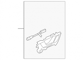 Front left inner door handle for Audi A6 C8 19-25, black housing