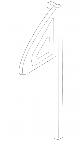 Door glass triangle with seal front right Audi Q7 16-