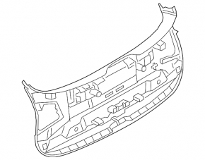 BMW X2 F39 18-23 black lower trunk lid trim