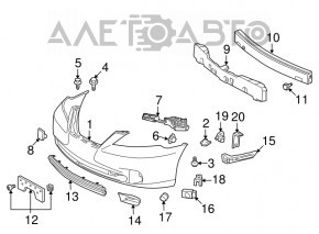 Front Bumper Reinforcement Lexus ES350 07-12