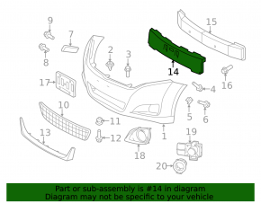 Toyota Venza 09-15 Front Bumper Absorber