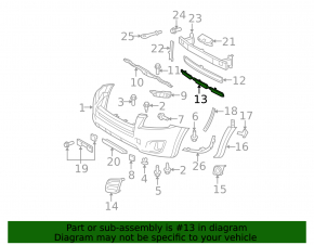 Toyota RAV4 09-13 front bumper lower grille