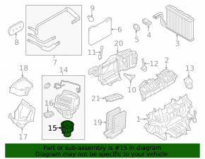 BMW 5 F10 10-16 Heater Fan Motor