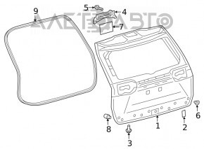 Naked trunk door Toyota Rav4 19 - electric drive