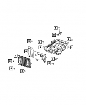 Block ECU engine computer Jeep Cherokee KL 19-21 3.2