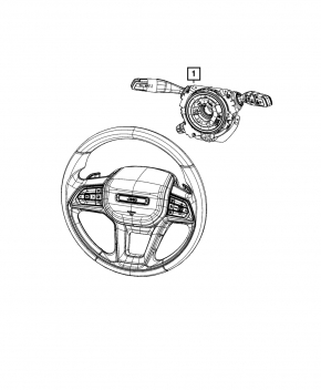 Steering column switch assembly for Jeep Grand Cherokee WL 21-25 with heated and electrically adjustable steering wheel