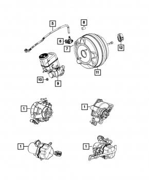 Vacuum booster Jeep Cherokee KL 19-22