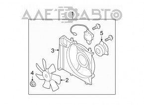 Cooling Fan Impeller Right Subaru b9 Tribeca