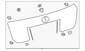 Toyota Prius 50 16-18 Trunk Door Panel Trim