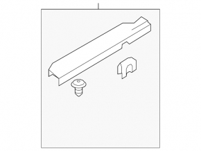 Front right door sill plate for Hyundai Sonata 11-15, gray