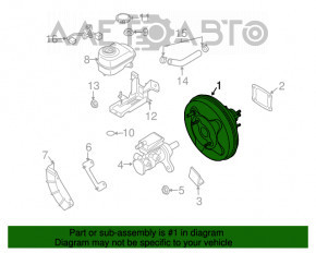 Vacuum booster Mazda CX-7 06-09