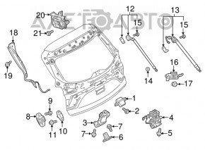 Tailgate bumper Mazda CX-9 16- on the door