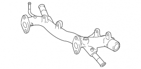 Cooling system pipe metal Infiniti JX35 QX60 13- type 1