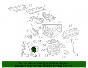 Camshaft Gear Exhaust 3MZ-FE Lexus RX400h 06-09