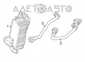 Oil cooler automatic transmission BMW 5 G30 17-19 3.0T