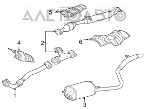 Front downpipe for Toyota Highlander 2008-2011, with lambda sensor