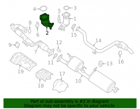 Front catalytic converter Infiniti JX35 QX60 13- with lambda probe
